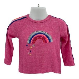 Vitamin Kids Pink Rainbow Star Long Sleeve Top